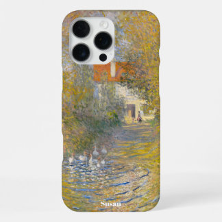 Custom Name Monet Landscape for Her iPhone 16 Pro Max Case