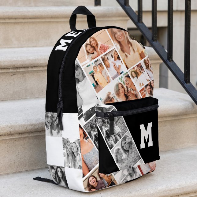 Custom Name Monogram Best Friends Photo Collage Printed Backpack (Custom Name Monogram Best Friends Photo Collage Printed Backpack)