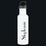 Custom Name Monogram Black White Gift Party Favour 710 Ml Water Bottle<br><div class="desc">Designed with text template for monogram name and elegant two tone background in black and white,  this makes a beautiful personalised favour or gift for special occasions like weddings,  bridal shower,  birthdays,  anniversary,  holidays etc. You may change the background colour as you wish.</div>