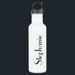 Custom Name Monogram Black White Gift Party Favour 710 Ml Water Bottle<br><div class="desc">Designed with text template for monogram name and elegant two tone background in black and white,  this makes a beautiful personalised favour or gift for special occasions like weddings,  bridal shower,  birthdays,  anniversary,  holidays etc. You may change the background colour as you wish.</div>