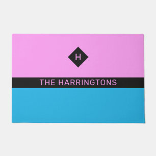 Custom name & monogram doormat