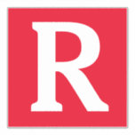 Custom Name Monogram Initials Red White Bold<br><div class="desc">Printed with monogram initial (which you can edit,  change and personalise) in bold font. Design available in all sizes,  just choose the right size that you need.</div>