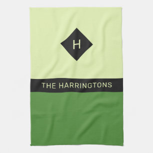 Custom name & monogram kitchen towel