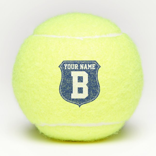Custom name monogram logo tennis ball gift set (Front)