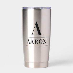Custom Name Monogram Mother's Father's Day Gift Insulated Tumbler