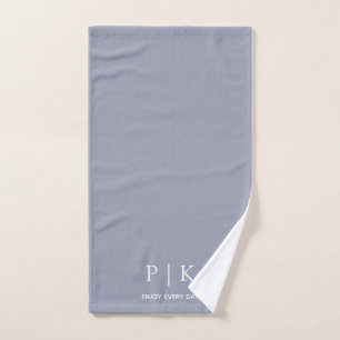 Custom Name Monogram Purple Light Towel