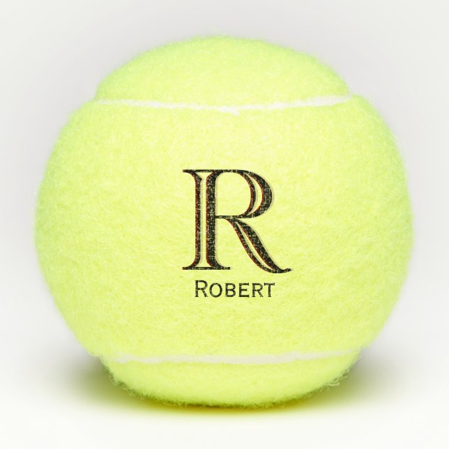Custom Name Monogram Tennis Ball (Front)