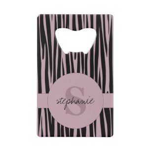Custom Name Monogrammed Zebra stripes pattern