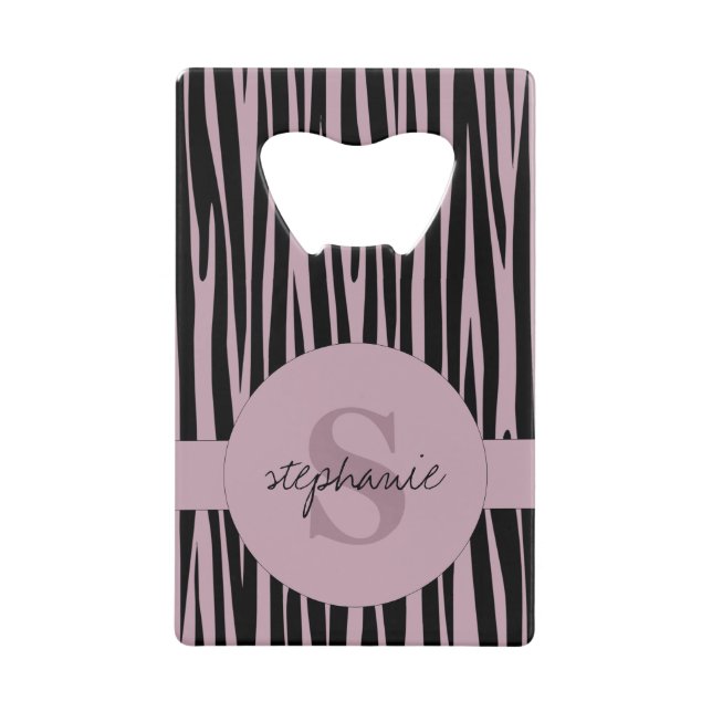 Custom Name Monogrammed Zebra stripes pattern (Front)