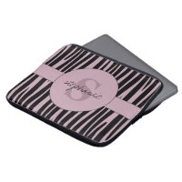 Custom Name Monogrammed Zebra stripes pattern