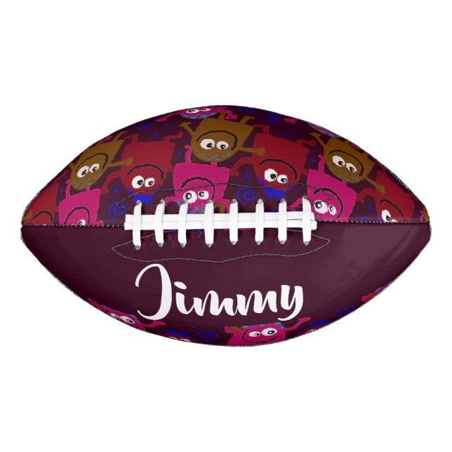 Custom name monsters pattern american football (Front)