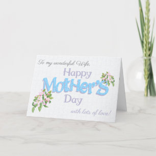 Custom Name Mother's Day with Apple Blossom Card