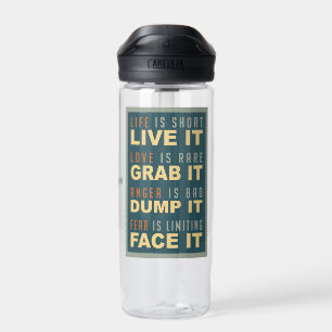 Custom Name Motivational Life Advice Water Bottle