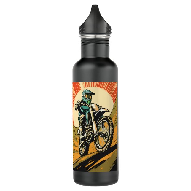 Custom Name Motocross 710 Ml Water Bottle (Left)
