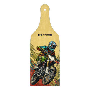 Custom Name Motocross Cutting Board