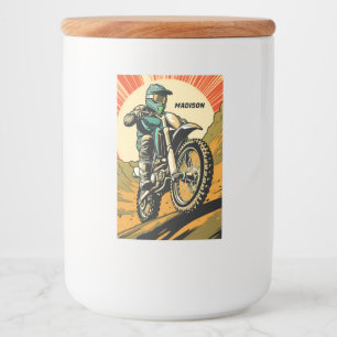 Custom Name Motocross Food Label