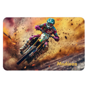 Custom Name Motocross Magnet