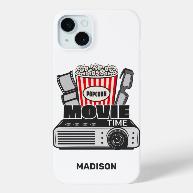 Custom Name Movie Time Case-Mate iPhone Case (Back)