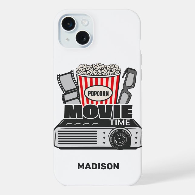 Custom Name Movie Time iPhone Case (Back)