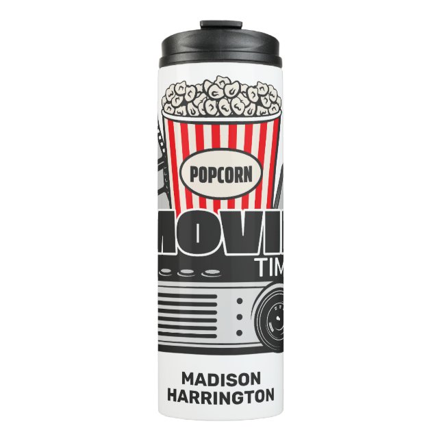 Custom Name Movie Time Thermal Tumbler (Front)