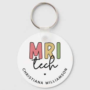 Custom Name MRI Tech   MRI Technologist Gifts Key Ring