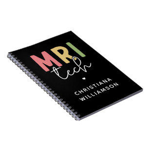Custom Name MRI Tech MRI Technologist Gifts Notebook
