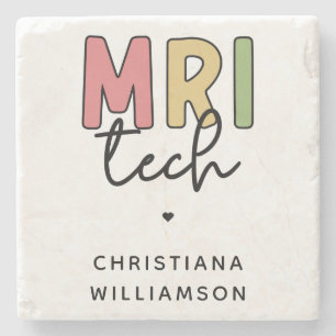 Custom Name MRI Tech MRI Technologist Gifts Stone Coaster
