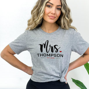 Custom Name Mrs Bride Wedding T-Shirt