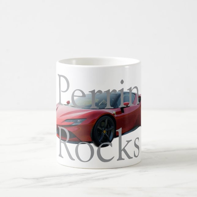 Custom Name Mug with car (Center)