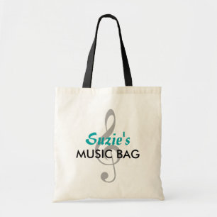 Custom Name Music Bag - Teal