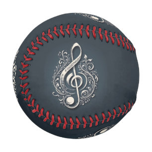 Custom Name Musical Clef Note Baseball