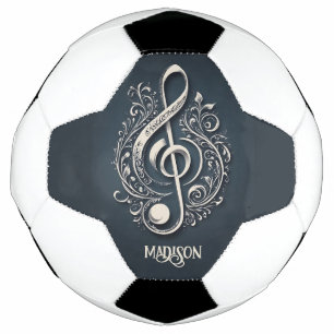 Custom Name Musical Clef Note Football
