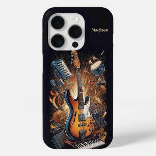 Custom Name Musical Instruments iPhone 15 Pro Case