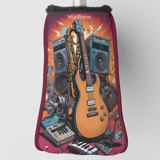 Custom Name Musical Instruments Golf Head Cover (Rotate 90)