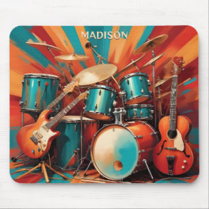 Custom Name Musical Instruments Mouse Mat