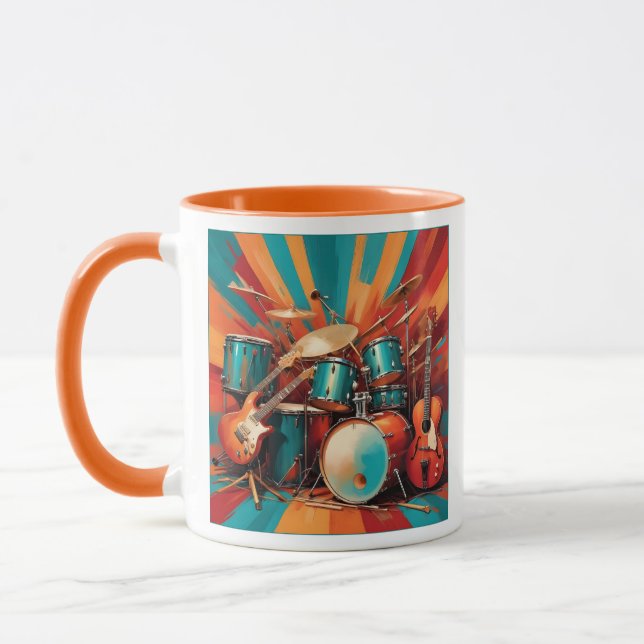 Custom Name Musical Instruments Mug (Left)