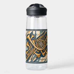 Custom Name Musical Instruments Water Bottle