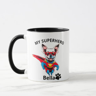 Custom Name My SuperHero Coffee Mug, Funny   Dog Mug