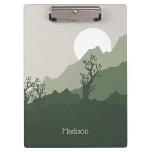 Custom Name Nature Illustration Clipboard