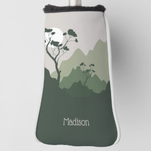 Custom Name Nature Illustration Golf Head Cover
