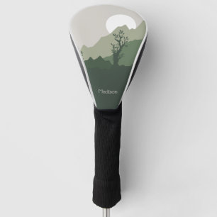 Custom Name Nature Illustration Golf Head Cover