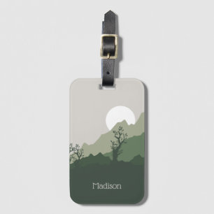 Custom Name Nature Illustration Luggage Tag