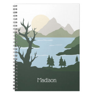 Custom Name Nature Illustration Notebook