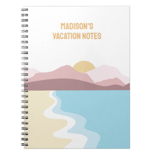 Custom Name Nature Illustration Notebook