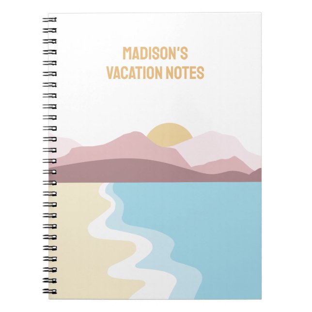 Custom Name Nature Illustration Notebook (Front)