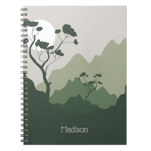 Custom Name Nature Illustration Notebook