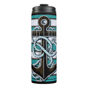 Custom Name Nautical Anchor Thermal Tumbler