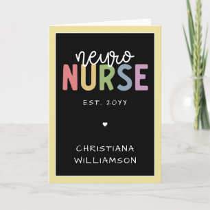 Custom Name Neuro Nurse Neuroscience Nurse  Card