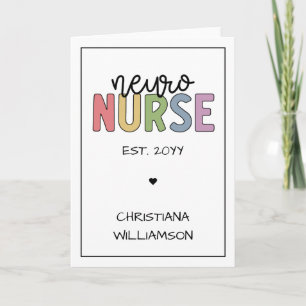 Custom Name Neuro Nurse Neuroscience Nurse Gifts Card