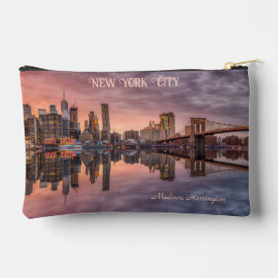 Custom Name New York City Skyline Accessory Pouch